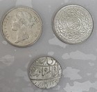 Coins Of India 1840  1229ah  1911 Hyderabad 3 Silver Coin Lot