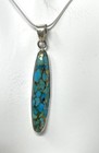 Sterling Silver Turquoise Necklace And Earring Set Pe4008-c84
