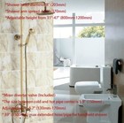 Antique Brass Wall Mounted Bathroom Rain Shower Faucet Set Tub Mixer Tap Frs003