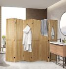 6 Panel Wood Room Dividers Pegboard Display Freestanding Folding Privacy Screens