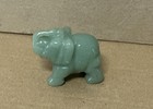 Natural Stone Quartz Carved Jade Green Elephant Figure Figurine Trunk Up 2  Tall