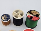 Mixed Lot Of 27 Vintage Sewing Thread Spools From Clark   s  Talon  And Others