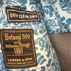 Botany 500 Vintage Tailored Patterned Blazer Blue Brown Beige Business Formal