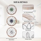 Paquesta 3 Piece Round Farmhouse Wall Decor With 6 Piece Interchangeable Flowers