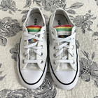 Converse Chuck Taylor All Star Sneaker White Rainbow Tongue  M4  W 6