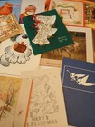 Lot Of 25 1900s Vintage Used  Greeting Cards Christmas  Crafts 50s To Now 84-9