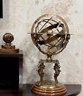 18  Nautical Solid Brass Armillary Sphere Vintage Astrolabe Globe For Decor