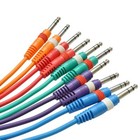 Seismic Audio - 10 Pack Of Multi-color 18 Inch  Trs 1 4  Patch Cables Balanced