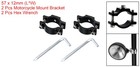2pcs Motorcycle Tube Clamp Bicycle Mount Bracket Fit For 18-35mm Tube Black