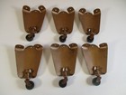 6 Vintage Cast Iron Swivel Casters Industrial Antique Furniture Wheel Lot 1 1 4 
