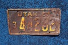 1953 Utah Truck License Plate