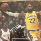 Lebron James  23 La Lakers Hand Signed Autographed 11x14 Photo Dunking With Coa