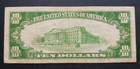 1929  10 National Currency Federal Reserve Bank Of New York Brown Note