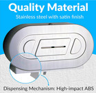 The Bobrick B-2892 Surface Mounted Twin Jumbo Roll Toilet Tissue Dispenser  