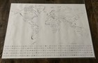 Scratch Off World Map With Flags Poster  Black And Gold - 24   x17   