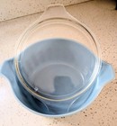 Vintage Pyrex 1961 Gourmet Gold Promo Casserole Dish 