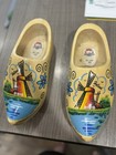 Vintage Dutch Wooden Clogs     Holland Windmill Design  decor 