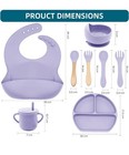 Silicone Baby Feeding Set  Suction Plate Bowl Set  Self 8 Piece Gift Set For    