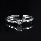 0 10 Ct Simulated Round Cut Diamond 14k White Gold Finish Women Wedding Toe Ring