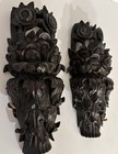 Pair Antique Victorian Wood Corbels Renaissance Hand Carved Bracket Salvage 10   