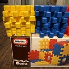 Vintage 1990 Little Tikes Classic Wee Waffle Blocks  0510 Complete 