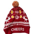 Beer Theme Ugly Christmas Party Sweater W  Matching Beanie Mens L Nwt  60 Cheers
