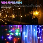 Christmas 96 Led Curtain Window Snowflake String Fairy Lights Waterproof Decor