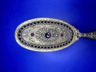 Antique Empire Art Gold E   Jb Jeweled Vanity W  Insert   Brush