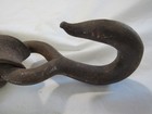 Antique Wood   Iron Single Pulley Block With Forged Hook And Industral Hardware