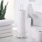 Heavy Gauge Toilet Paper Holder Stand     Freestanding Tissue Roll Storage For 3