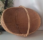 Antique Basket Splint Buttocks Woven Basket Handmade Oval 21 