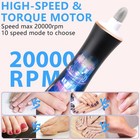 Professional Manicure Pedicure Kit  Cordless Electric Nail File Black-1 Pack