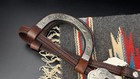 Vintage Leather Two Ear Headstall W  Silver Buckles