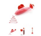 Tupperware Cake Decorator Deco Pen Red   Sheer New