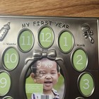 Green Tree Gallery My First Year Baby Photo Frame 3 5x5 Silver green