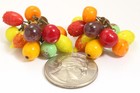 Vintage Art Deco Czech Art Glass Fruit Bead Screwback Earrings
