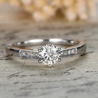 1ct Round Diamond Solitaire Wedding Engagement Women Ring 14k White Gold Finish