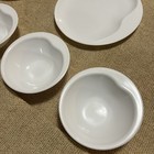 Vintage Corelle Rare Design Frost White Dishes 4 Plates 4 Bowls Free Shipping