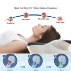 Tsg Ergonomic Neck Memory Foam Pillow Relieves Neck Pain  Improves Sleep