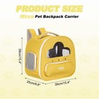 Cat Backpack Carrier Large Space   Breathable Pet Hiking Backpack Yellow