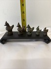 Antique Burmese Opium Weight Set Of 5 Bronze Bird Figures Vintage Southeast Asia