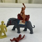 Marx Elephants Howdah   Figures Vinyl Super Circus Animals Vtg Playset Lot