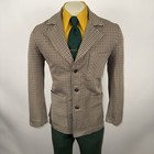 Vtg 60s 70s Leisure Suit Mens 42 Jacket Coat 32 31 Pants Bell Bottom Disco Mcm