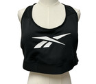 Reebok Plus Size Lux Vector Medium Impact Racerback Bra Black 2x 18-20w New    