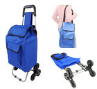 Dolly Climbing Stair Trolley Cart - Foldable Storage Grocery Cart With Tri-wheel