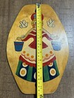 Vintage Hand Painted Wood Wall Plaque 12   x8    Dutch Folk Art Rare Vgc