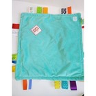 Bright Starts Taggies Baby Security Blanket Plush Lovey With Square Print