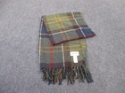 Barbour Scarf Women One Size Colorful Plaid Fleece Soft Blanket Wrap Fringe