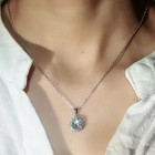 925 Silver Or Gold Plated Necklace Women   s Pendant     Cubic Zirconia Jewelry Gift