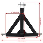 3 Point 2   Trailer Receiver Hitch Tow Drawbar Category 1 Tractor Adapter